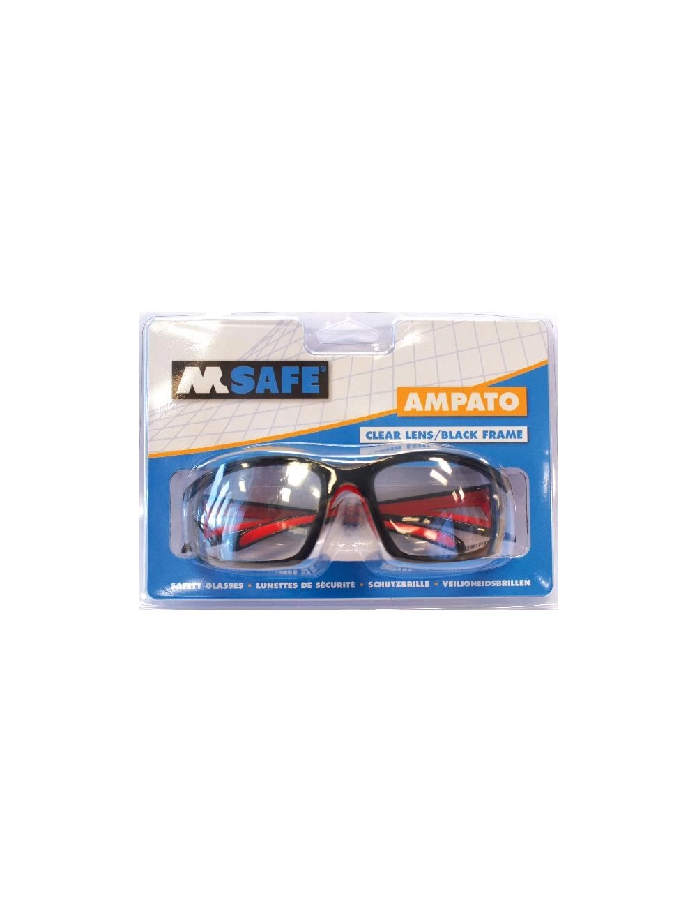 Veiligheidsbril Ampato Helder Zwart M.blis Uit Het M-safe Oog & Gelaatbescherming Assortiment 1 Veiligheidsbril Ampato Helder Zwart M.blis Uit Het M-safe Oog & Gelaatbescherming Assortiment