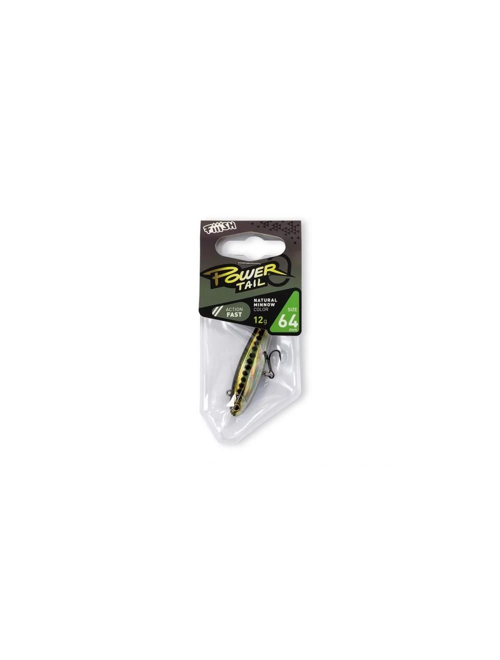1 Power Tail - Fast - 12g - Natural Minnow Power Tail Fresh Water 64 Mm Uit Het FIIISH Zeevis Assortiment