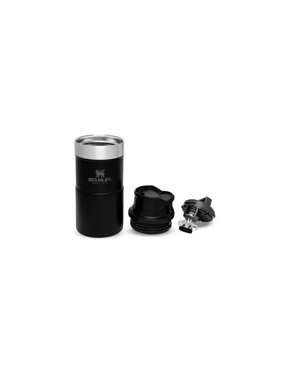 The Trigger-Action Travel Mug 0,25L Matt Black Uit Het Stanley Drinkflessen Assortiment 3 The Trigger-Action Travel Mug 0,25L Matt Black Uit Het Stanley Drinkflessen Assortiment - Afbeelding 3