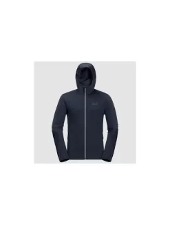 Go Hike Softshell Navy Uit Het Jack Wolfskin Fleece & Softshell Assortiment