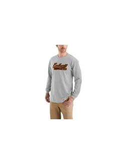 SCRIPT GRAPHIC T-SHIRT L/S HEATHER GREY Uit Het Carhartt® Truien, Sweaters En Hoodies Assortiment
