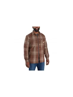 FLANNEL SHERPA LINED SHIRT JAC BURNT SIENNA Uit Het CarharttĀ® Vest Assortiment