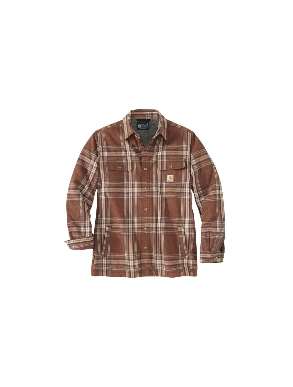 FLANNEL SHERPA LINED SHIRT JAC BURNT SIENNA Uit Het Carhartt® Vest Assortiment 2 FLANNEL SHERPA LINED SHIRT JAC BURNT SIENNA Uit Het Carhartt® Vest Assortiment - Afbeelding 2