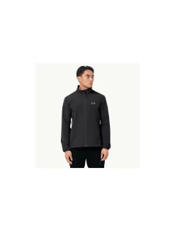 Softshell Crestview Zwart Uit Het Jack Wolfskin Fleece & Softshell Assortiment