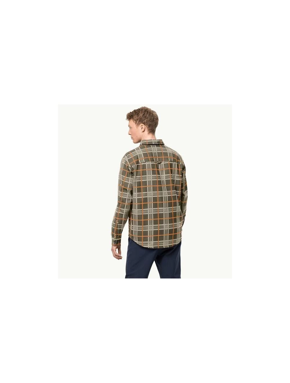 CABIN VIEW SHIRT Men Dusty Olive Checks Uit Het Jack Wolfskin Shirts & Polo's Assortiment 2 CABIN VIEW SHIRT Men Dusty Olive Checks Uit Het Jack Wolfskin Shirts & Polo's Assortiment - Afbeelding 2