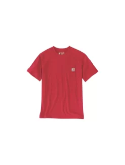 K87 POCKET S/S T-SHIRT FIRE RED HEATHER Uit Het Carhartt® T-Shirt En Polo Shirts Assortiment