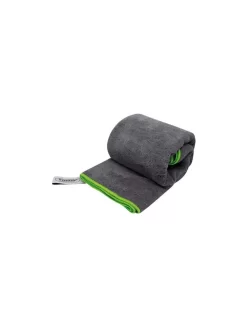 Microvezel Terry Handdoek L – Grijs/Groen Uit Het Travelsafe Reisbenodigdheden Assortiment
