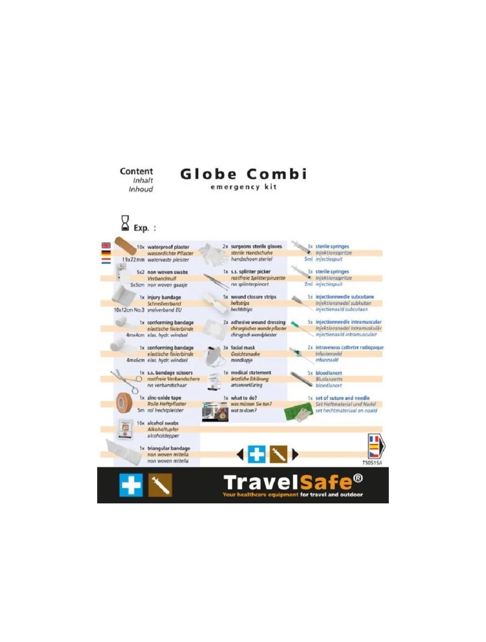 EHBO Kit Globe Emergency Combi Kit Uit Het Travelsafe EHBO Assortiment 2 EHBO Kit Globe Emergency Combi Kit Uit Het Travelsafe EHBO Assortiment - Afbeelding 2