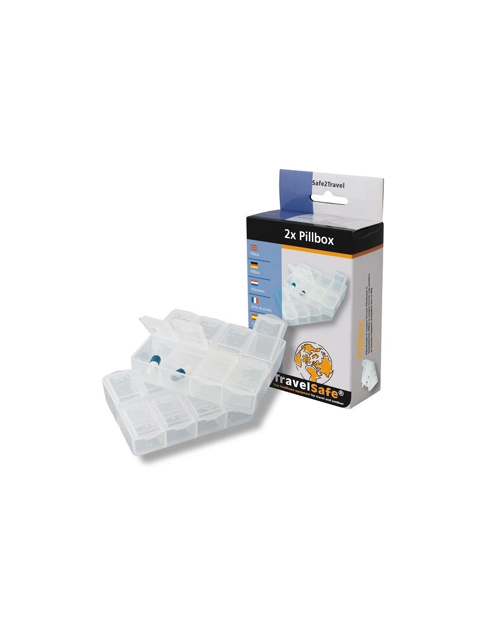 Pillendoosje 2ds Met Dagindeling Uit Het Travelsafe Reisbenodigdheden Assortiment 1 Pillendoosje 2ds Met Dagindeling Uit Het Travelsafe Reisbenodigdheden Assortiment
